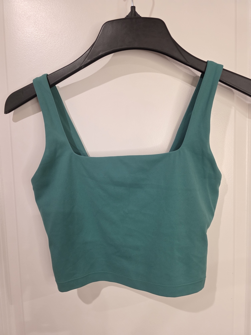 CRZ YOGA Teal Square Neck Crop Tank